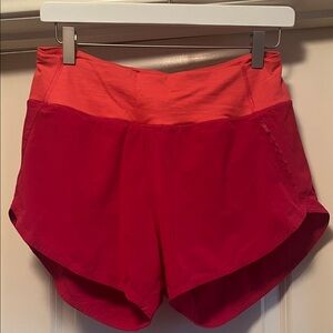 Women's Two-Tone Mid-Rise Athletic Shorts